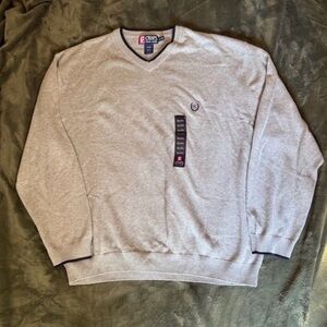 Ralph Lauren Gray V-Neck Men's Sweater Size XL 100% Cotton